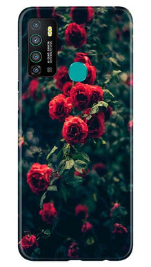 Red Rose Mobile Back Case for Infinix Hot 9 (Design - 66)