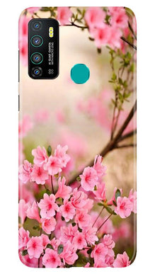 Pink flowers Mobile Back Case for Infinix Hot 9 (Design - 69)