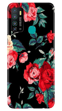 Red Rose2 Mobile Back Case for Infinix Hot 9 (Design - 81)