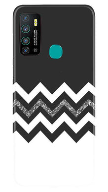 Black white Pattern2Mobile Back Case for Infinix Hot 9 (Design - 83)