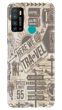 Travel Mobile Back Case for Infinix Hot 9  (Design - 104)