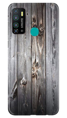 Wooden Look Mobile Back Case for Infinix Hot 9  (Design - 114)