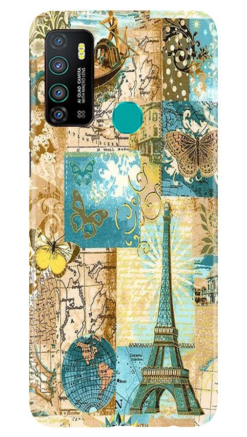 Travel Eiffel Tower Case for Infinix Hot 9 (Design No. 206)