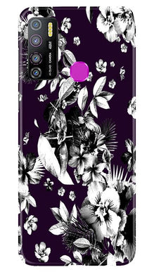 white flowers Mobile Back Case for Infinix Hot 9 Pro (Design - 7)