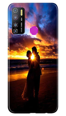 Couple Sea shore Mobile Back Case for Infinix Hot 9 Pro (Design - 13)