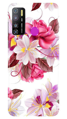 Beautiful flowers Mobile Back Case for Infinix Hot 9 Pro (Design - 23)