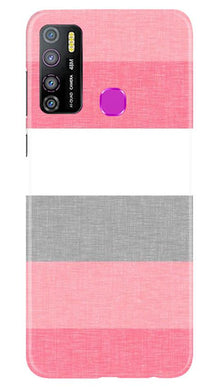 Pink white pattern Mobile Back Case for Infinix Hot 9 Pro (Design - 55)