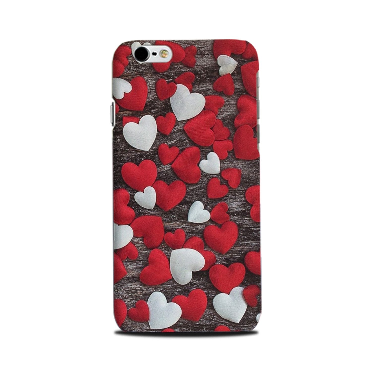 Red White Hearts Case for iPhone 6Plus/ 6sPlus  (Design - 105)