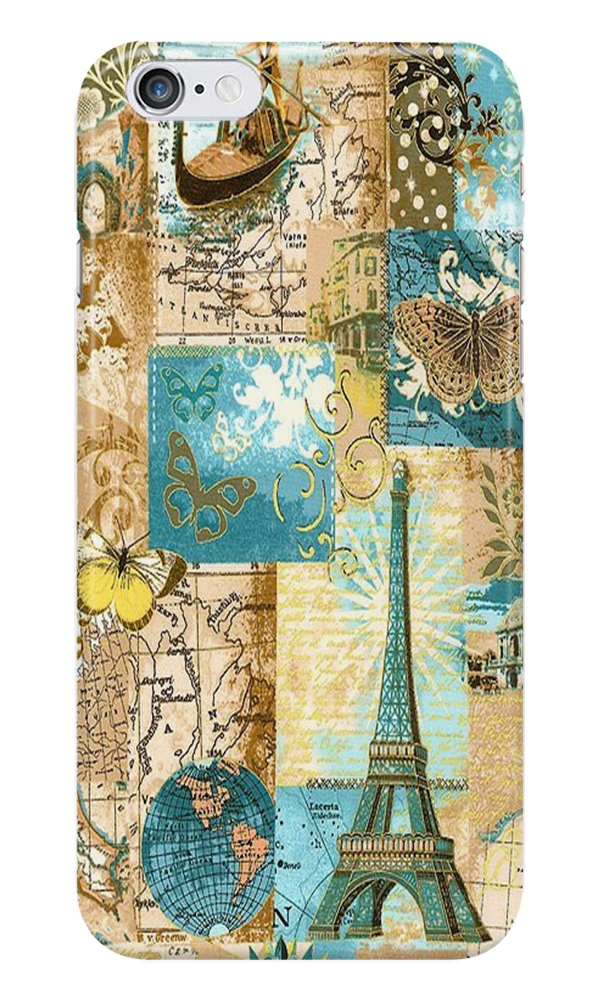 Travel Eiffel Tower  Case for Iphone 6 Plus/6S Plus (Design No. 206)