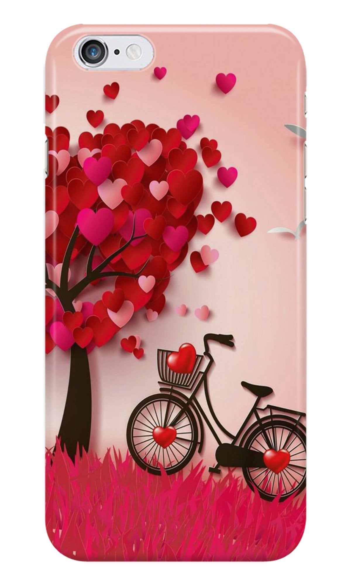 Red Heart Cycle Case for Iphone 6 Plus/6S Plus (Design No. 222)