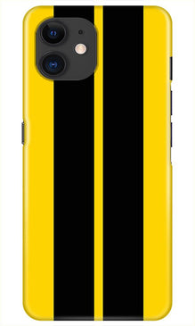 Black Yellow Pattern Mobile Back Case for iPhone 11 Pro  (Design - 377)