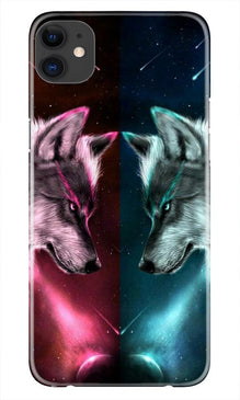 Wolf fight Mobile Back Case for iPhone 11 Pro Max logo cut (Design - 221)