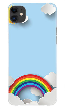 Rainbow Mobile Back Case for iPhone 11 Pro Max logo cut (Design - 225)