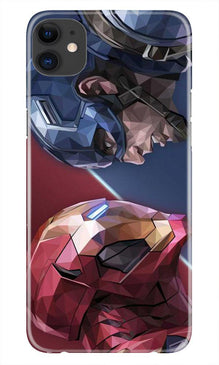 Ironman Captain America Mobile Back Case for iPhone 11 Pro Max logo cut (Design - 245)