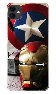 Ironman Captain America Mobile Back Case for iPhone 11 Pro Max logo cut (Design - 254)