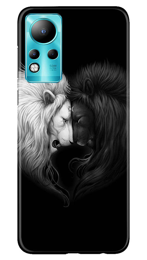 Dark White Lion Case for Infinix Note 11(Design - 140)