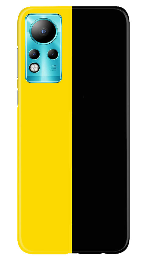 Black Yellow Pattern Mobile Back Case for Infinix Note 11 (Design - 354)