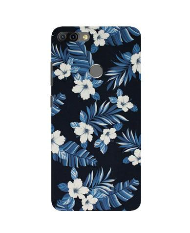 White flowers Blue Background2 Case for Infinix Hot 6 Pro