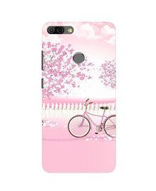 Pink Flowers Cycle Mobile Back Case for Infinix Hot 6 Pro  (Design - 102)