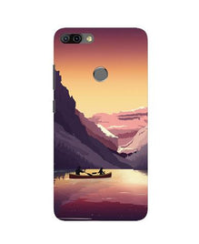 Mountains Boat Mobile Back Case for Infinix Hot 6 Pro (Design - 181)