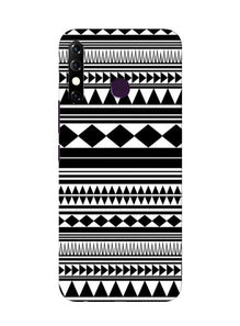 Black white Pattern Mobile Back Case for Infinix Hot 8 (Design - 5)