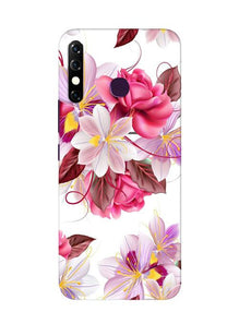 Beautiful flowers Mobile Back Case for Infinix Hot 8 (Design - 23)