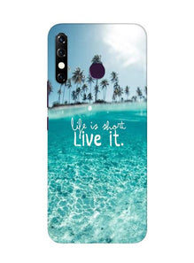 Life is short live it Mobile Back Case for Infinix Hot 8 (Design - 45)