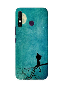 Moon cat Mobile Back Case for Infinix Hot 8 (Design - 70)