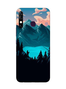 Mountains Mobile Back Case for Infinix Hot 8 (Design - 186)