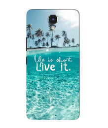 Life is short live it Mobile Back Case for Infinix Note 4 (Design - 45)