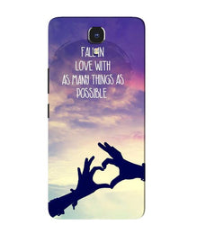 Fall in love Mobile Back Case for Infinix Note 4 (Design - 50)