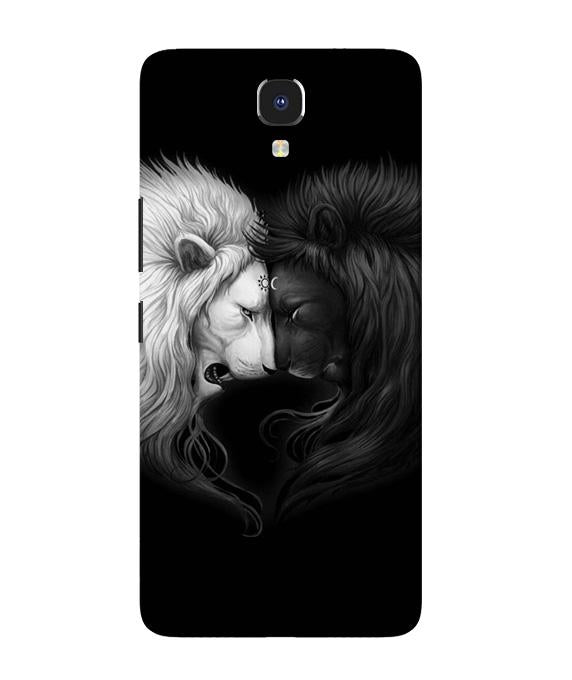 Dark White Lion Case for Infinix Note 4  (Design - 140)