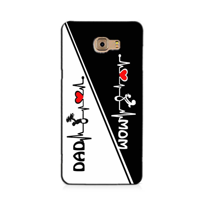 Love Mom Dad Mobile Back Case for Galaxy C9 / C9 Pro   (Design - 385)