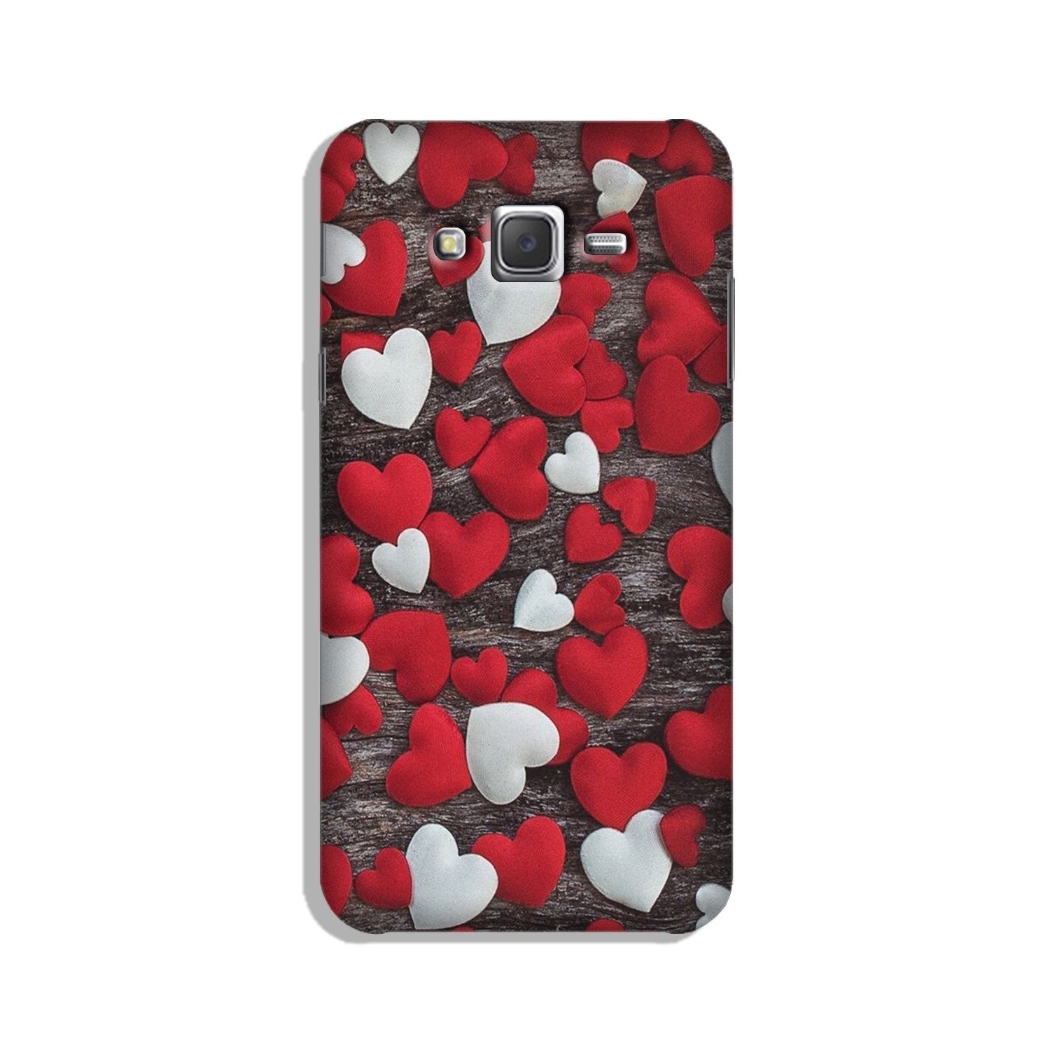 Red White Hearts Case for Galaxy E5(Design - 105)