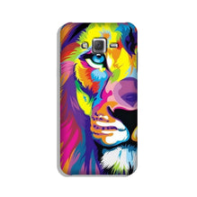 Colorful Lion Case for Galaxy E5  (Design - 110)