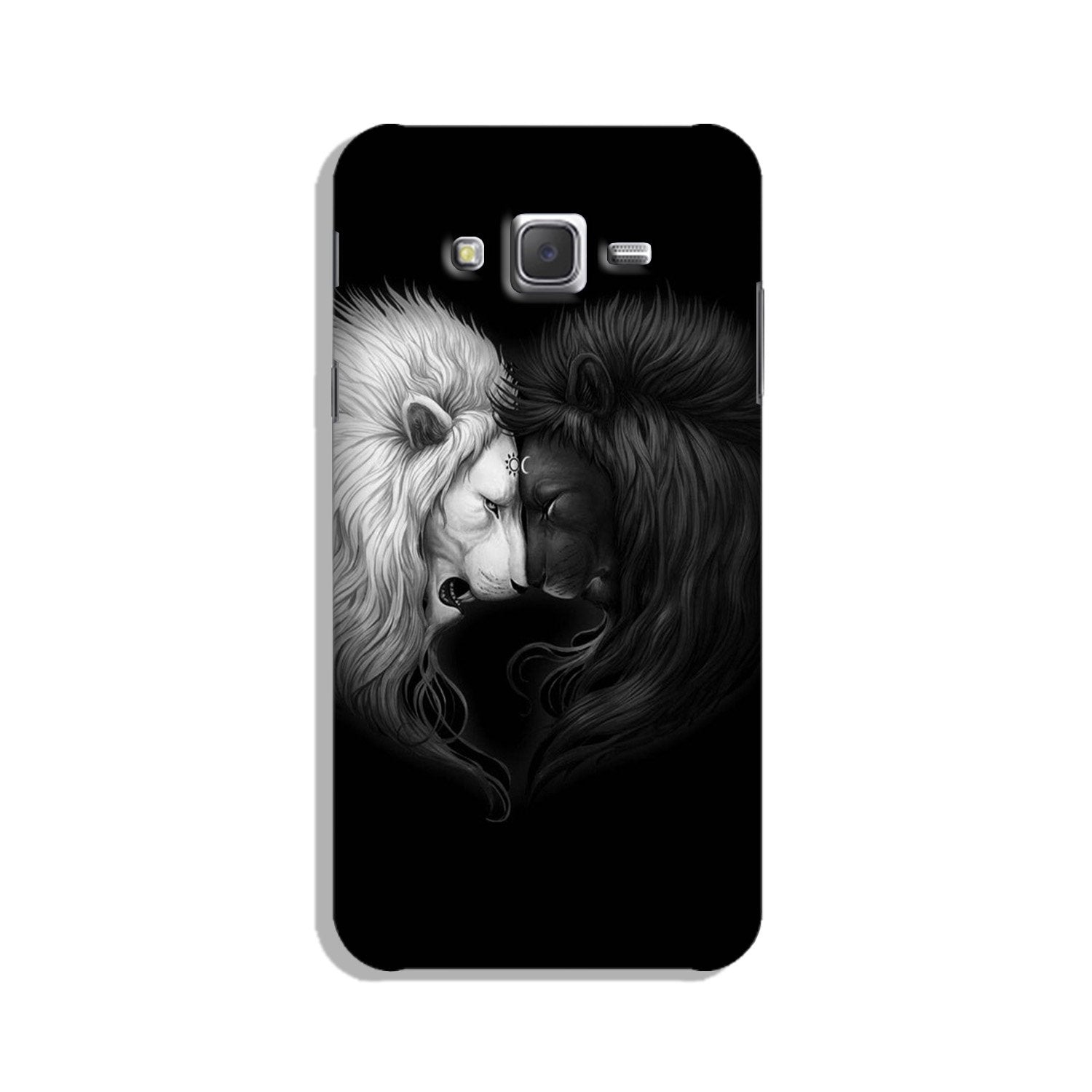 Dark White Lion Case for Galaxy E5(Design - 140)