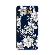 White flowers Blue Background Case for Galaxy J7 Prime