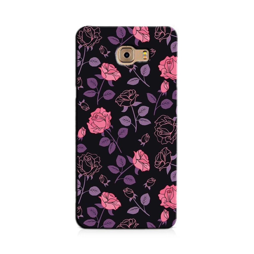 Rose Black Background Case for Galaxy J7 Prime