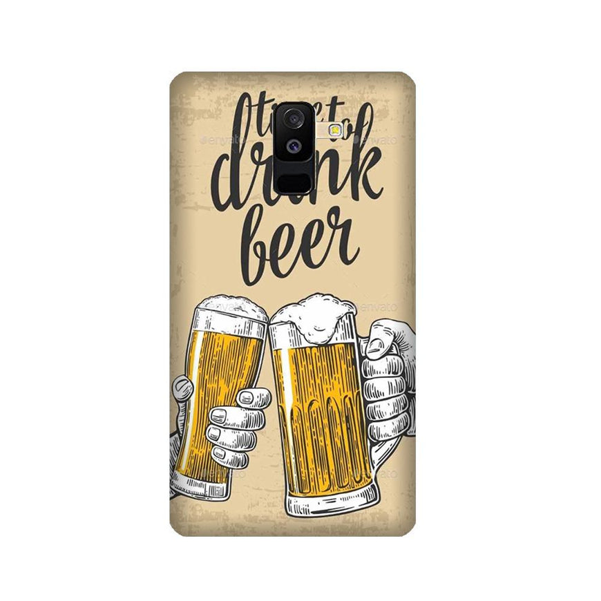 Drink Beer Mobile Back Case for Galaxy J8   (Design - 328)