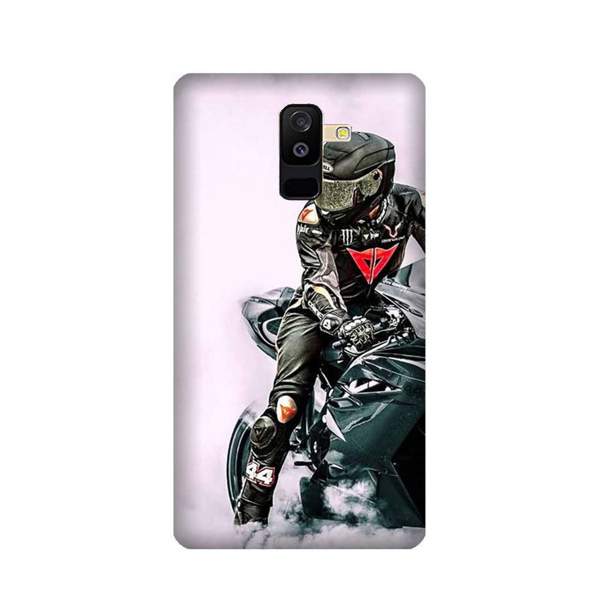 Biker Mobile Back Case for Galaxy A6 Plus  (Design - 383)