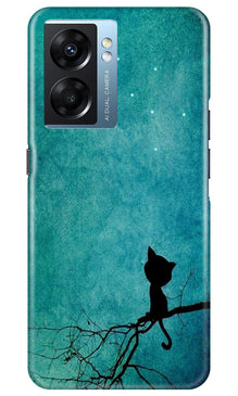 Moon cat Mobile Back Case for Oppo K10 5G (Design - 70)