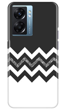 Black white Pattern2Mobile Back Case for Oppo K10 5G (Design - 83)
