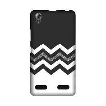 Black white Pattern2Mobile Back Case for Lenovo A6000 (Design - 83)