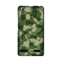 Army Camouflage Mobile Back Case for Lenovo A6000  (Design - 106)