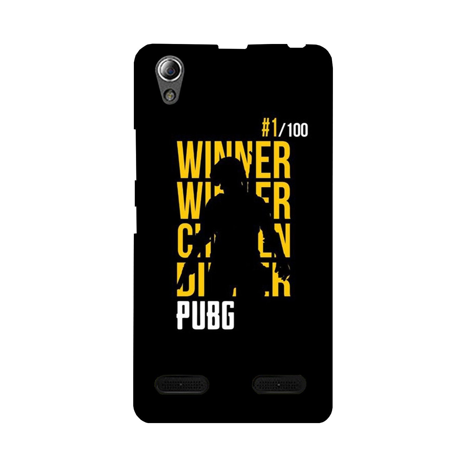 Pubg Winner Winner Case for Lenovo A6000  (Design - 177)