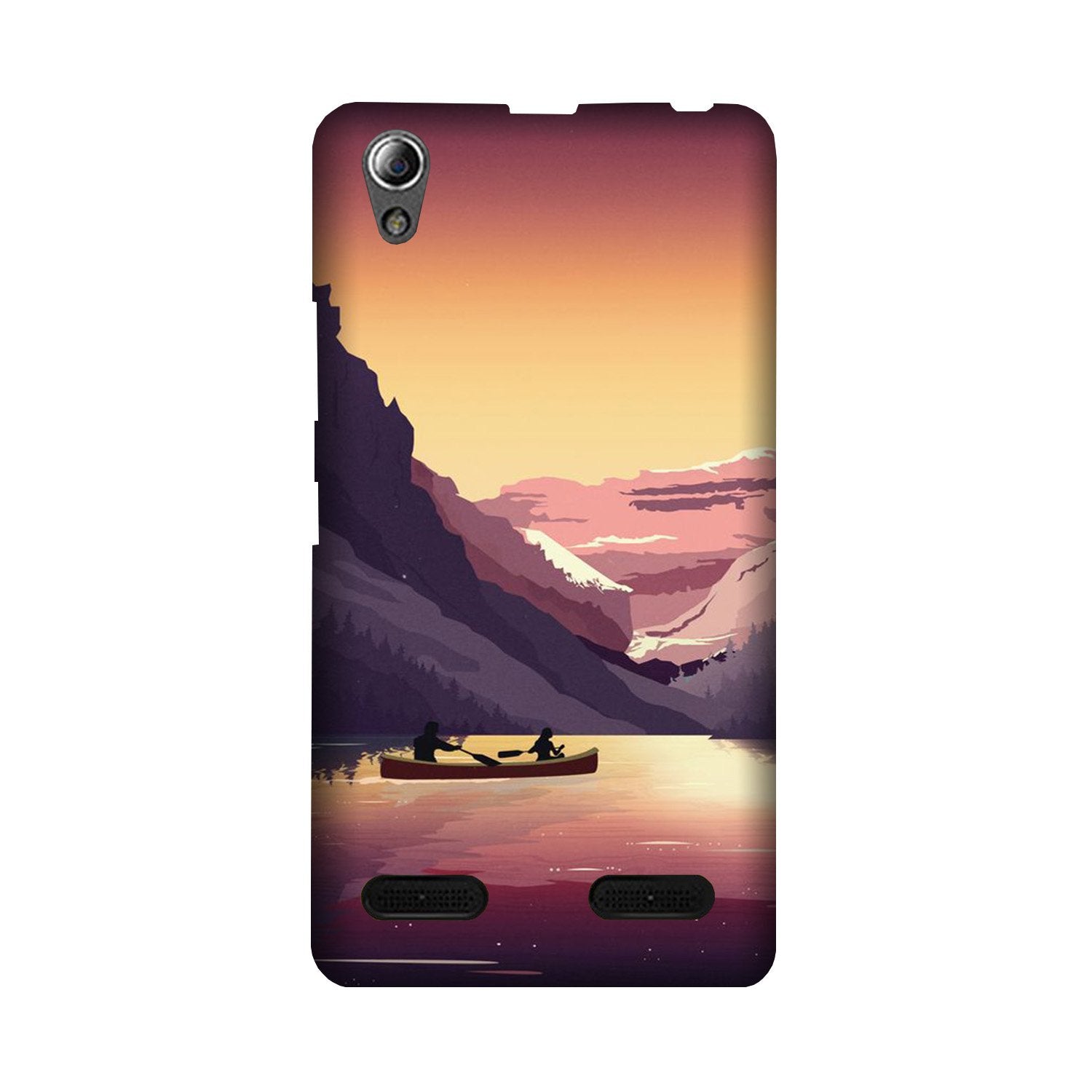 Mountains Boat Case for Lenovo A6000 (Design - 181)