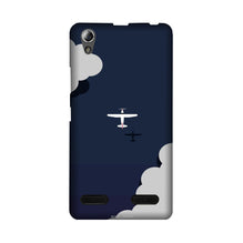 Clouds Plane Mobile Back Case for Lenovo A6000 (Design - 196)