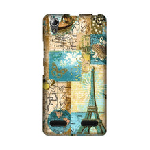 Travel Eiffel Tower Mobile Back Case for Lenovo A6000 (Design - 206)