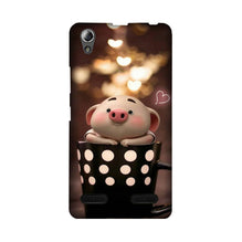 Cute Bunny Mobile Back Case for Lenovo A6000 (Design - 213)