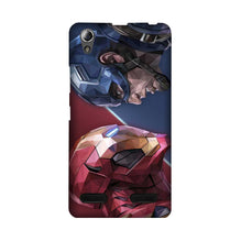 Ironman Captain America Mobile Back Case for Lenovo A6000 (Design - 245)